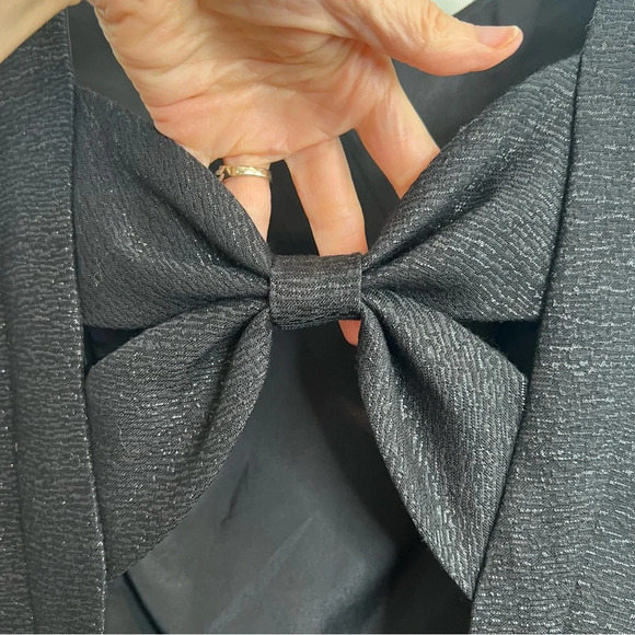 Cooperative Urban Outfitters Sparkly Black Bow Mini Dress. Size 10. NWT. - Picture 4 of 14